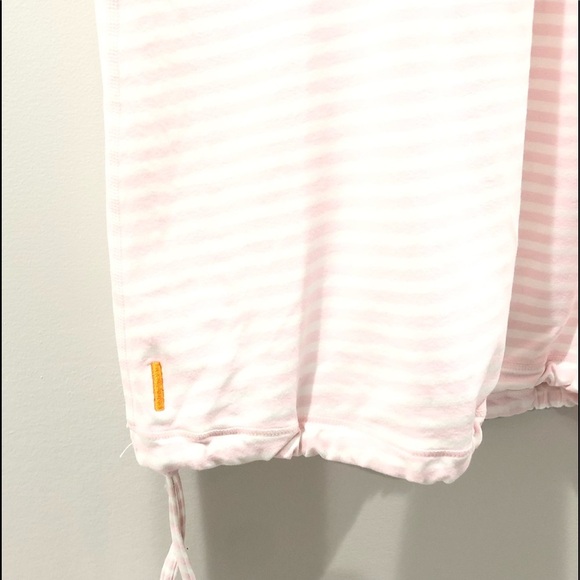 Lucy Pink White Striped Core Up Tunic Tank Small - Picture 3 of 7